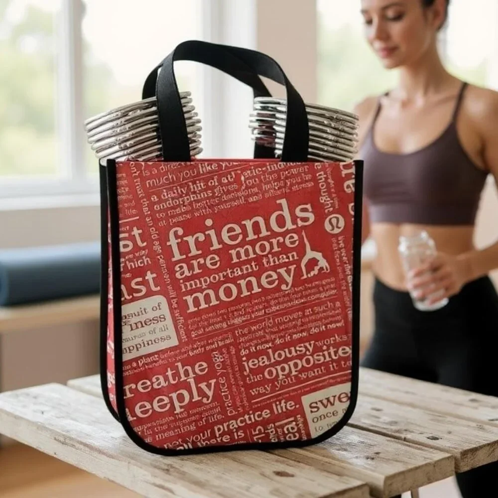 lululemon small yoga bag Reusable Tote Gym (This is Yoga, Red) : Sports & Outdoors Whether your morning starts with a class or errands Lululemon Pink Foldable Versitile Gym/Yoga
